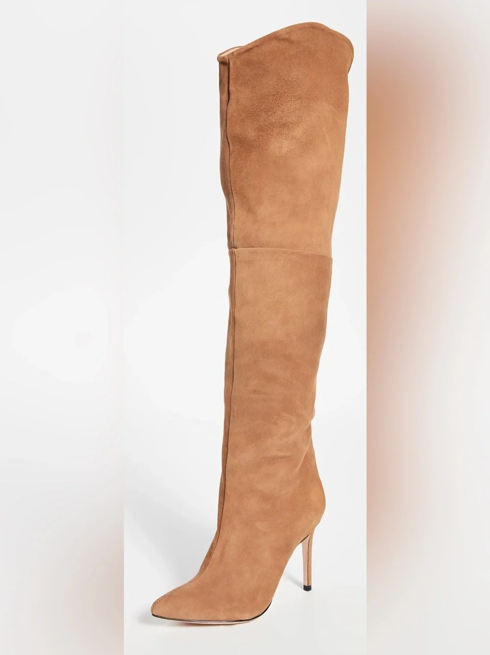 Schutz Anamarie Suede Over the Knee Boots in Wood (Camel)